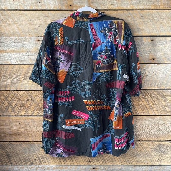 Vintage Harley Davidson Tori Richards Viscose Button Shirt Size XL Made in USA - Picture 14 of 14